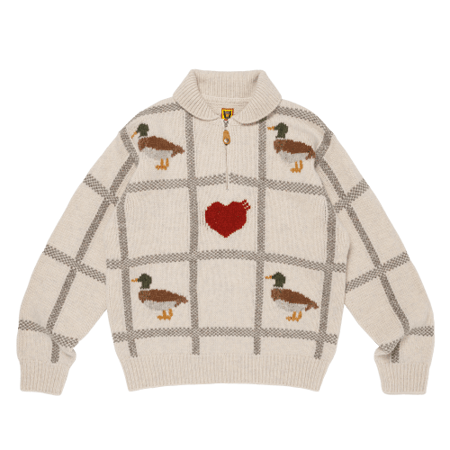 11NOVHM28CS015ANIMALHALF ZIPKNITSWEATER1 A