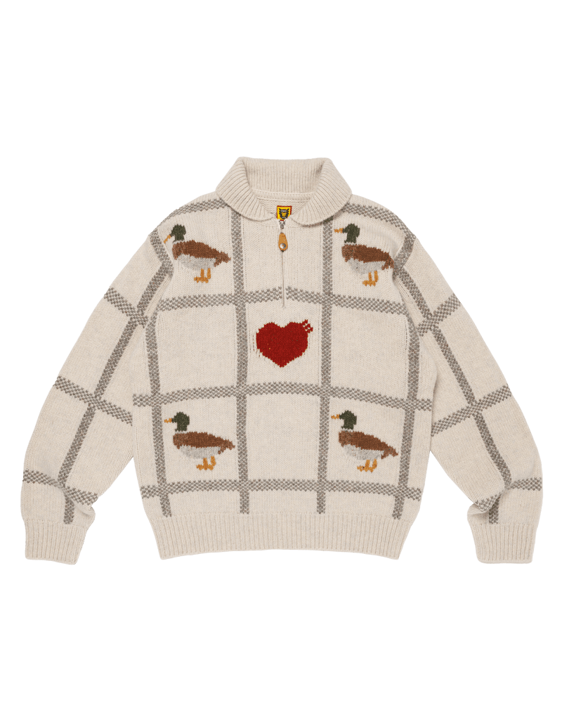 11NOVHM28CS015ANIMALHALF ZIPKNITSWEATER1 A